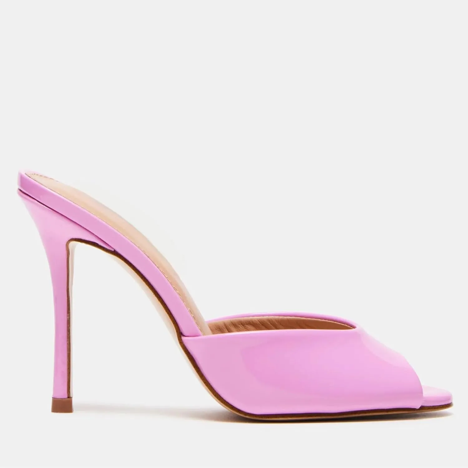 Yishaweiqi Women's Mesh Heeled Sandals Peep Toe Mules Slip on Stiletto High Heels Dress Sexy Slide Sandals