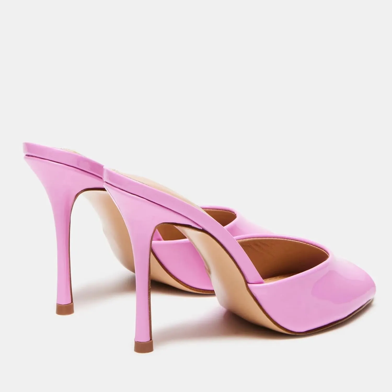 Yishaweiqi Women's Mesh Heeled Sandals Peep Toe Mules Slip on Stiletto High Heels Dress Sexy Slide Sandals