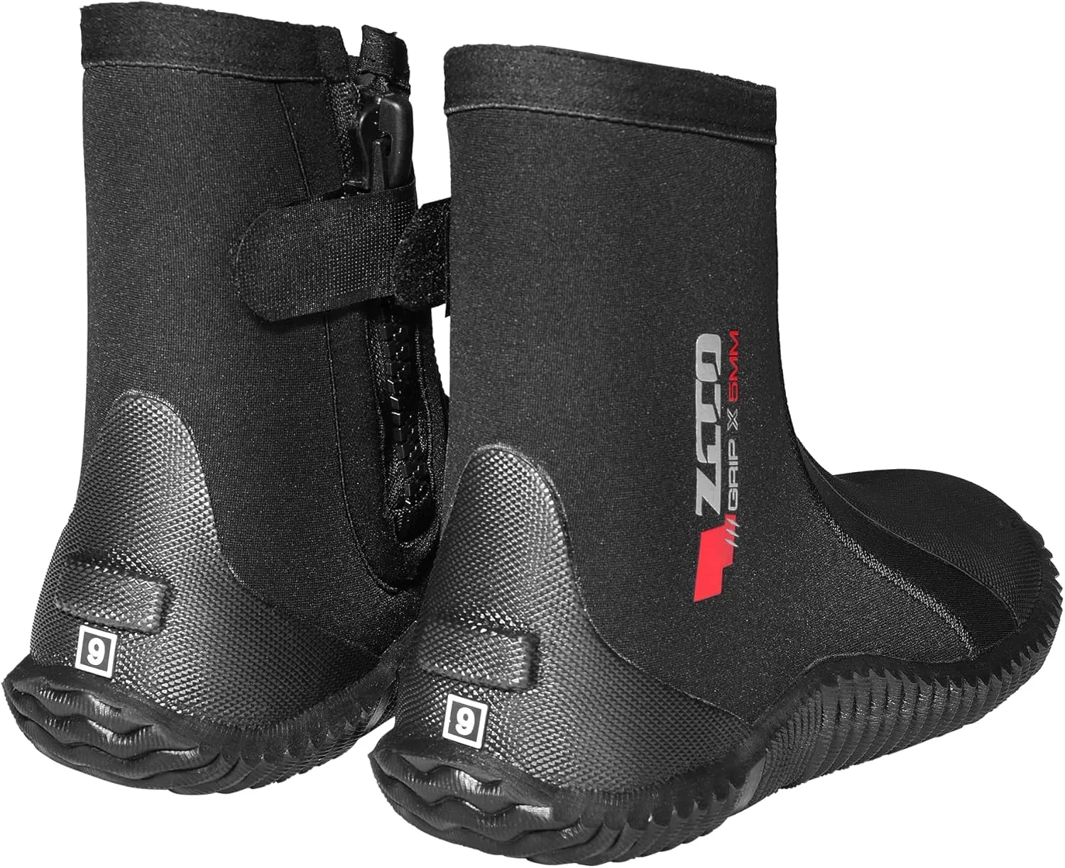 ZCCO 5mm Neoprene Diving Boots with Anti-Slip Rubber Sole, Scuba Snorkeling Boots, Ideal for Water Sports, Black