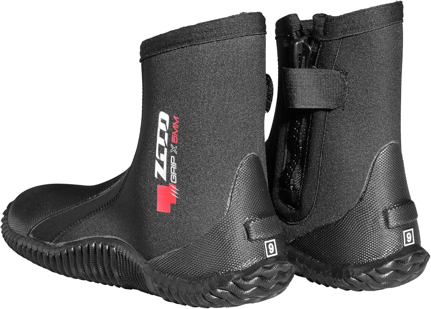 ZCCO 5mm Neoprene Diving Boots with Anti-Slip Rubber Sole, Scuba Snorkeling Boots, Ideal for Water Sports, Black