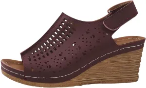 ZSpzx Womens Platform Wedge Sandals,Sandals for Women Dressy Summer Slip on Elastic Ankle Strap Casual Slip on Elastic Ankle Strap Beach Shoes for Street Work Travel